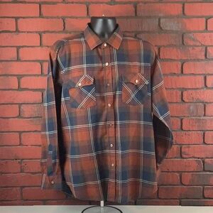 Campus Mens XL Plaid Button-Up Shirt – Casual, Outdoor,‎ Cozy